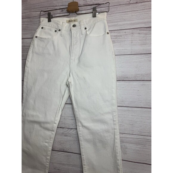 Madewell Women's The High-Rise Perfect Vintage Jeans In Tile White Size 25 - Picture 5 of 12